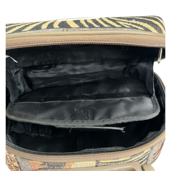 Bon Voyage Paris Travel Cosmetics Bag Animal Print Safari Tapestry - Picture 9 of 9